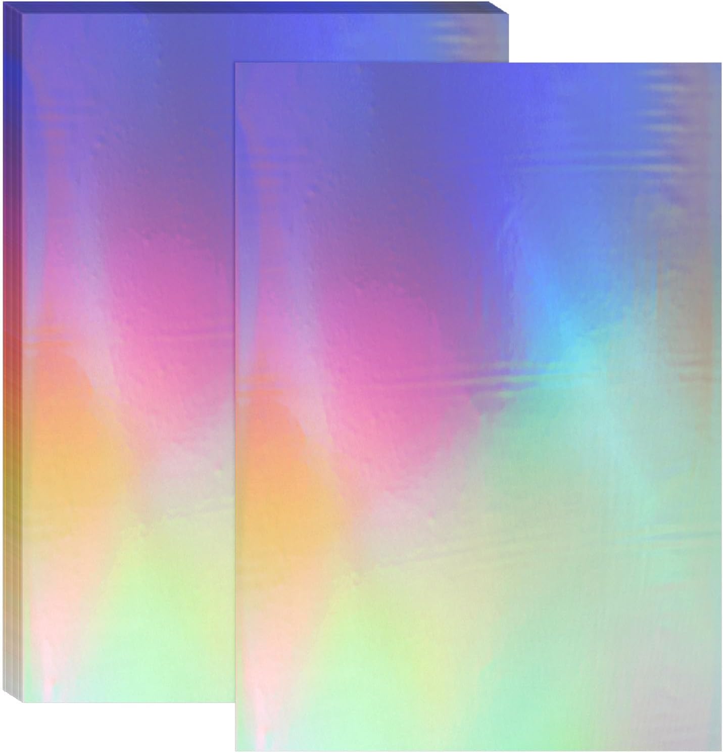 PATIKIL 11.7x8.3" Hot Stamping Foil Paper Sheet, 20 Sheets A4 Heat Transfer Hot Stamping Paper Foil for Leather DIY Logo Decor Craft Gift Package Scrapbook Card, Laser Silver