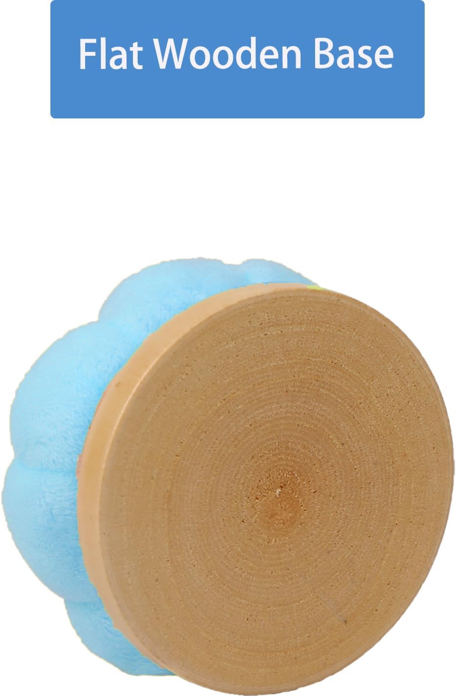 Hilltian Pin Cushion for Sewing, Wooden Base Sewing Pincushion with 100 Plastic Head Pins, Cute Pins Holder for Sewing Quilting, Light Green (Sky Blue)