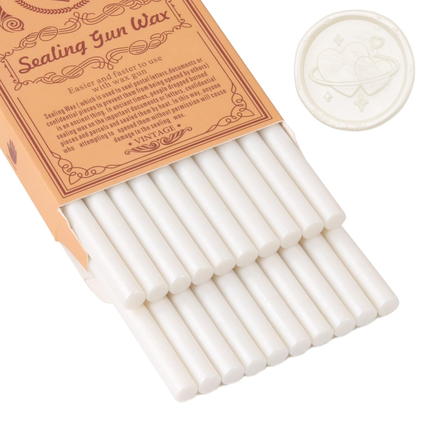 Pearl White Sealing Wax Sticks, WASOHLING 20Pcs Glue Gun Wax Seal Sticks for Wax Seal Stamp, White Wax Seals for Christmas Wedding Invitation Envelope Letter Seals, Craft Adhesive (Mini Size)