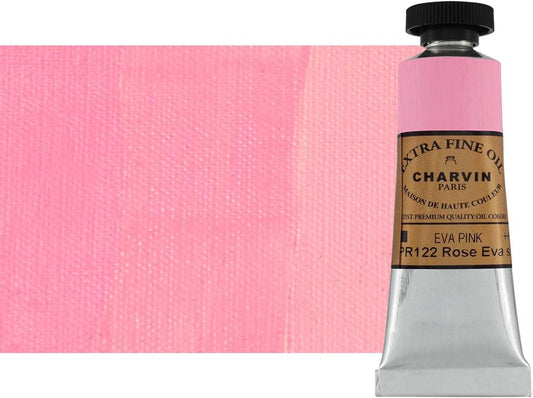 Charvin Extra Fine Oil Paint, Eva Pink 20 mL - Triple-Milled, Rich Texture, Poppy Oil-Based, Light-Fast, Handmade, Archival Quality