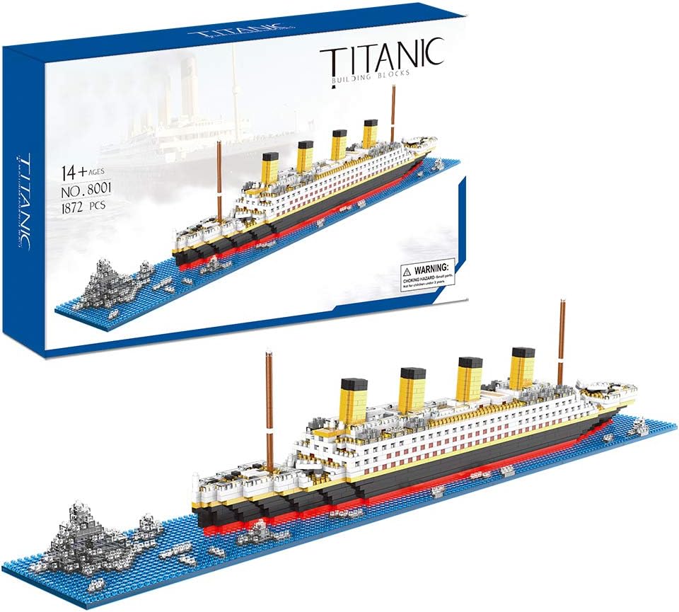 Titanic Architecture Set Micro Building Blocks Model Kit for Adults, Teens and Kids Age of 14+ 1872 Pieces