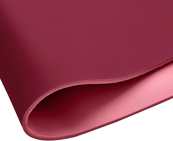 Tooling Leather Full Grain Sheets Genuine Cowhide Leather 1.8mm-2.0mm Thick Square Piece for Sewing Hobby, Crafting Leather Work Maroon 4"x10"