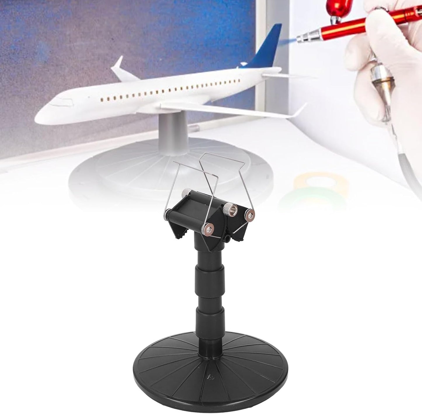 Spray Work Painting Stand, Model Painting Stand Base Holder, Adjustable Height Spray Work Painting Turn Table Stand, Spray Painting Stand Base for DIY Model Car