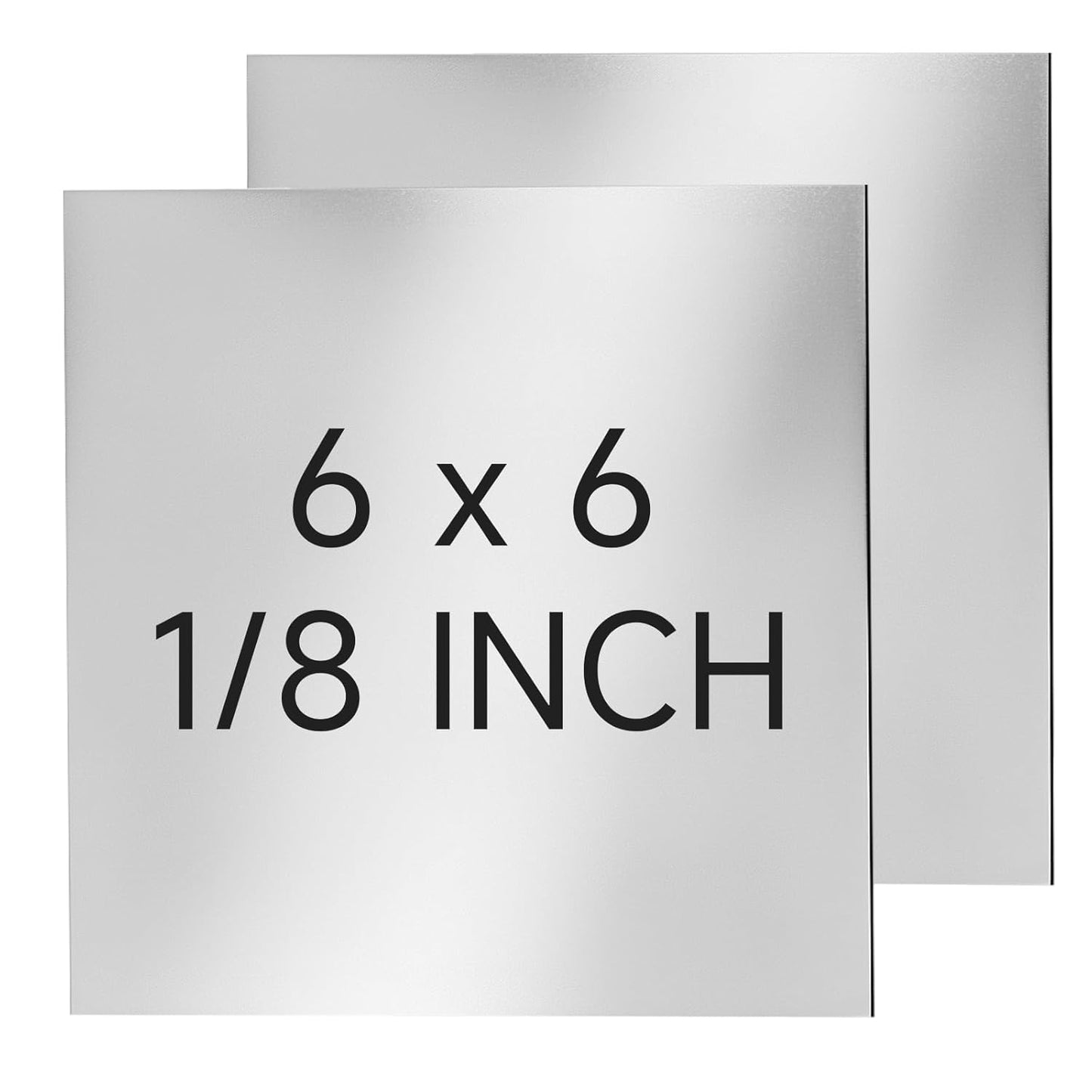 304 Stainless Steel Sheet - 2PCS 6" X 6" X 1/8" Thin Stainless Steel Plate 1/8 Inch Thickness with Protective Film Metal Sheets Shim Stock for Kitchen DIY Crafting (152 x 152 x 3 mm)
