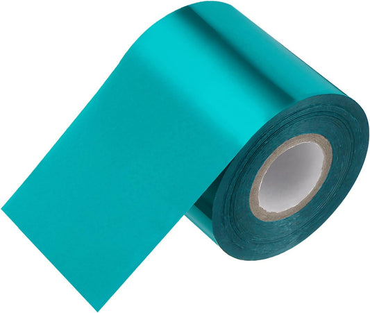 PATIKIL 2"x400Ft Hot Stamping Foil Paper, Heat Transfer Hot Stamping Paper Foil Roll for Leather DIY Logo Decor Craft Gift Package Scrapbook Card, Lake Blue