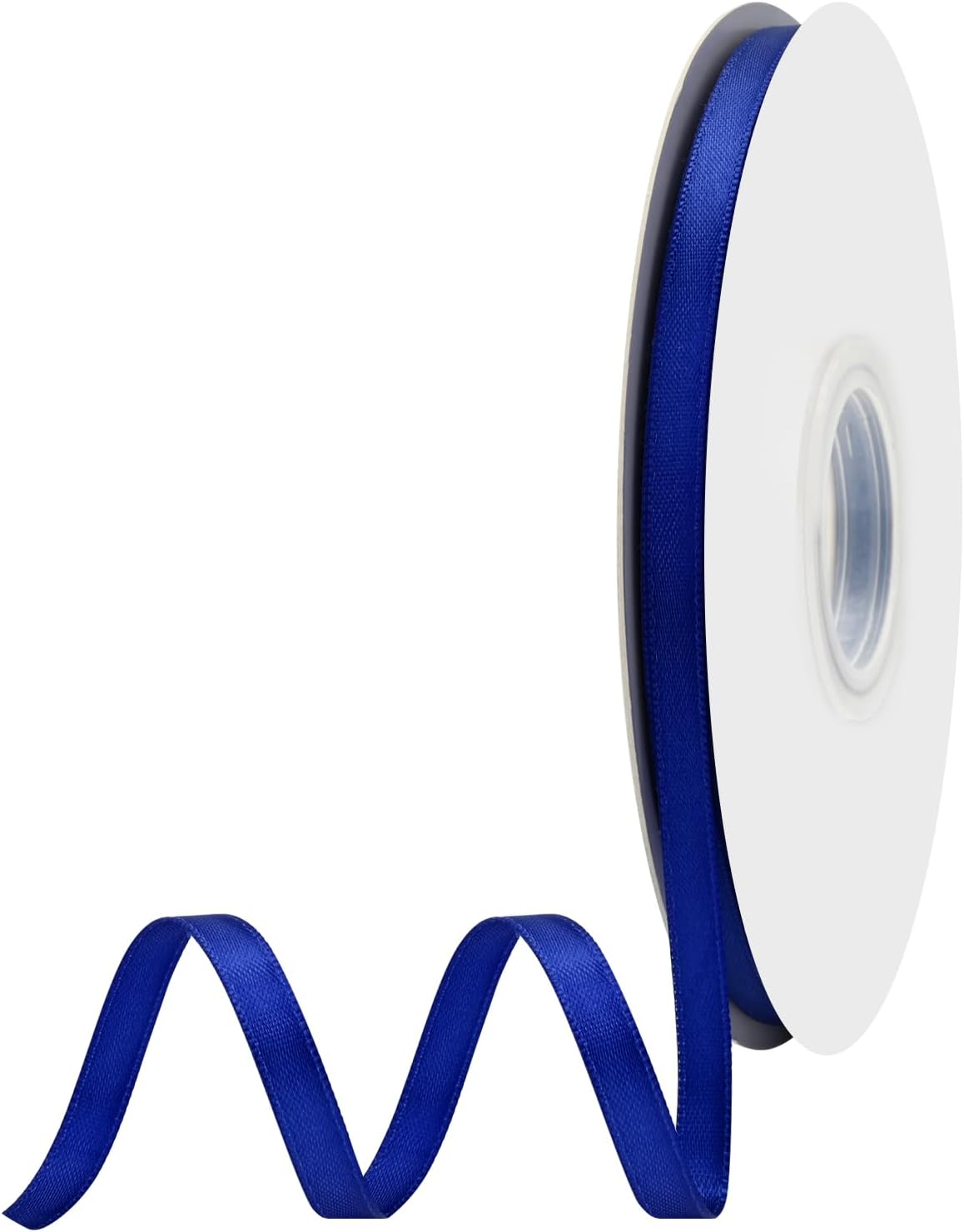 Cobalt Blue Satin Ribbon 1/4" X 50 Yards Solid Color Double Faced Ribbons Perfect for Crafts Wedding Decor Bow Making Arts Sewing and More