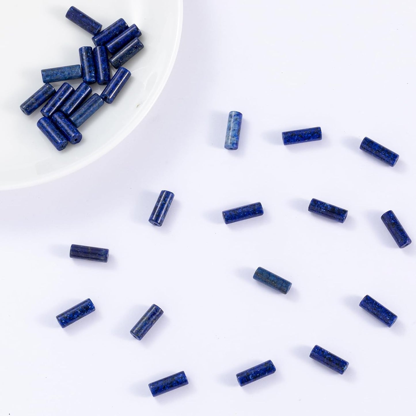 Natural Lapis Lazuli Cylinder Tube Beads 4x13mm 38cm/str Loose Semi Gemstone Stone Beads for Making Bracelets Necklace Earrings