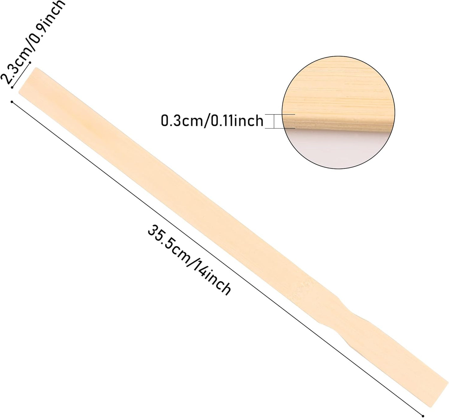 Wooden Paint Stir Sticks - 14 Inch REWISS Paint Sticks Wood Stirrers Paddles Resin or Wooden Craft Sticks, Garden and Library Markers(Pack of 50)