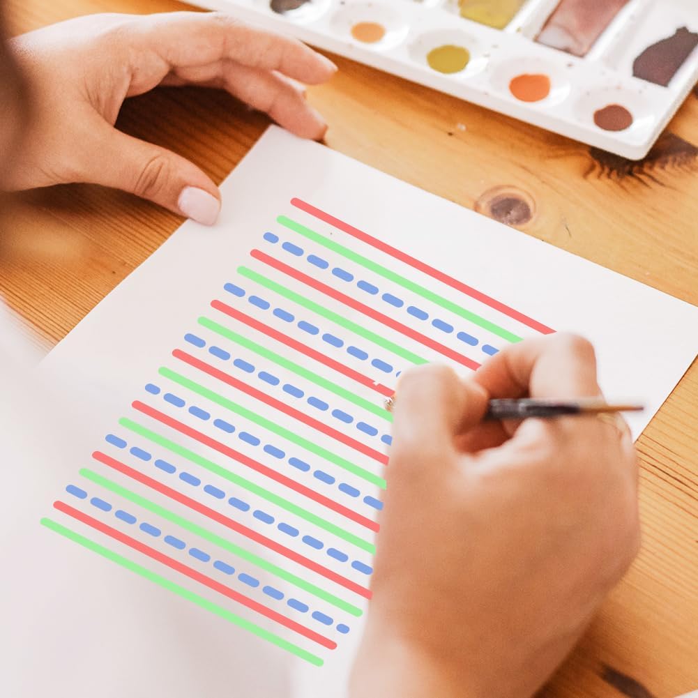 Metal Stencil for Painting - Straight, Wavy, Broken & Dotted Lines - DIY Crafts, Wood, Wall, Scrapbooking, Cookie & Furniture Decor - 4''*7''