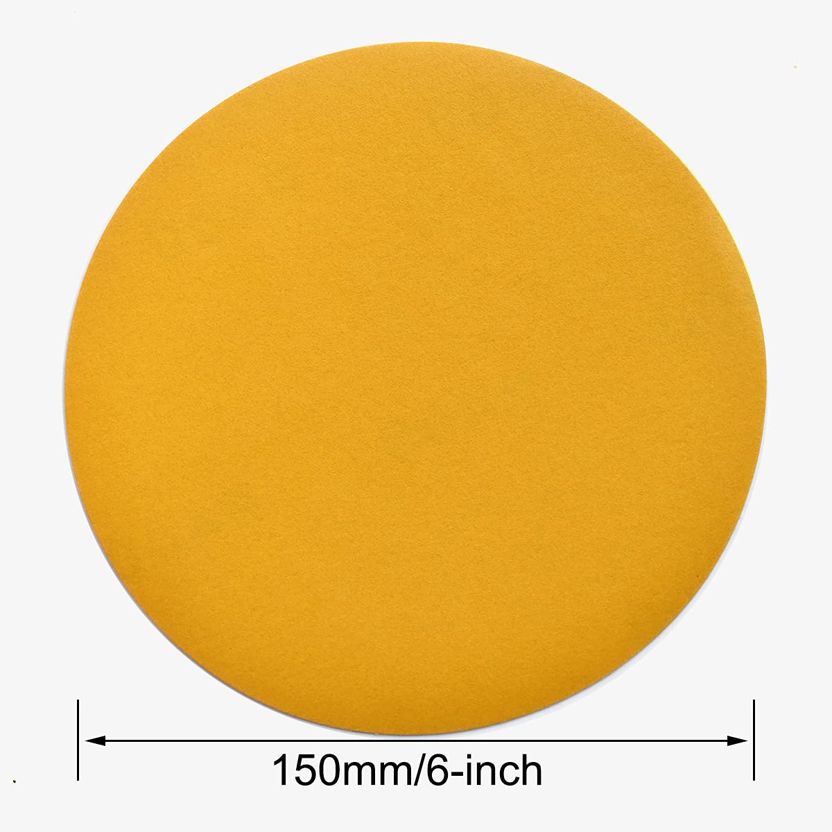 6-Inch No-Hole Hook and Loop Sanding Discs 400-Grit, Random Orbital Sandpaper for Automotive and Woodworking, 100-Pack