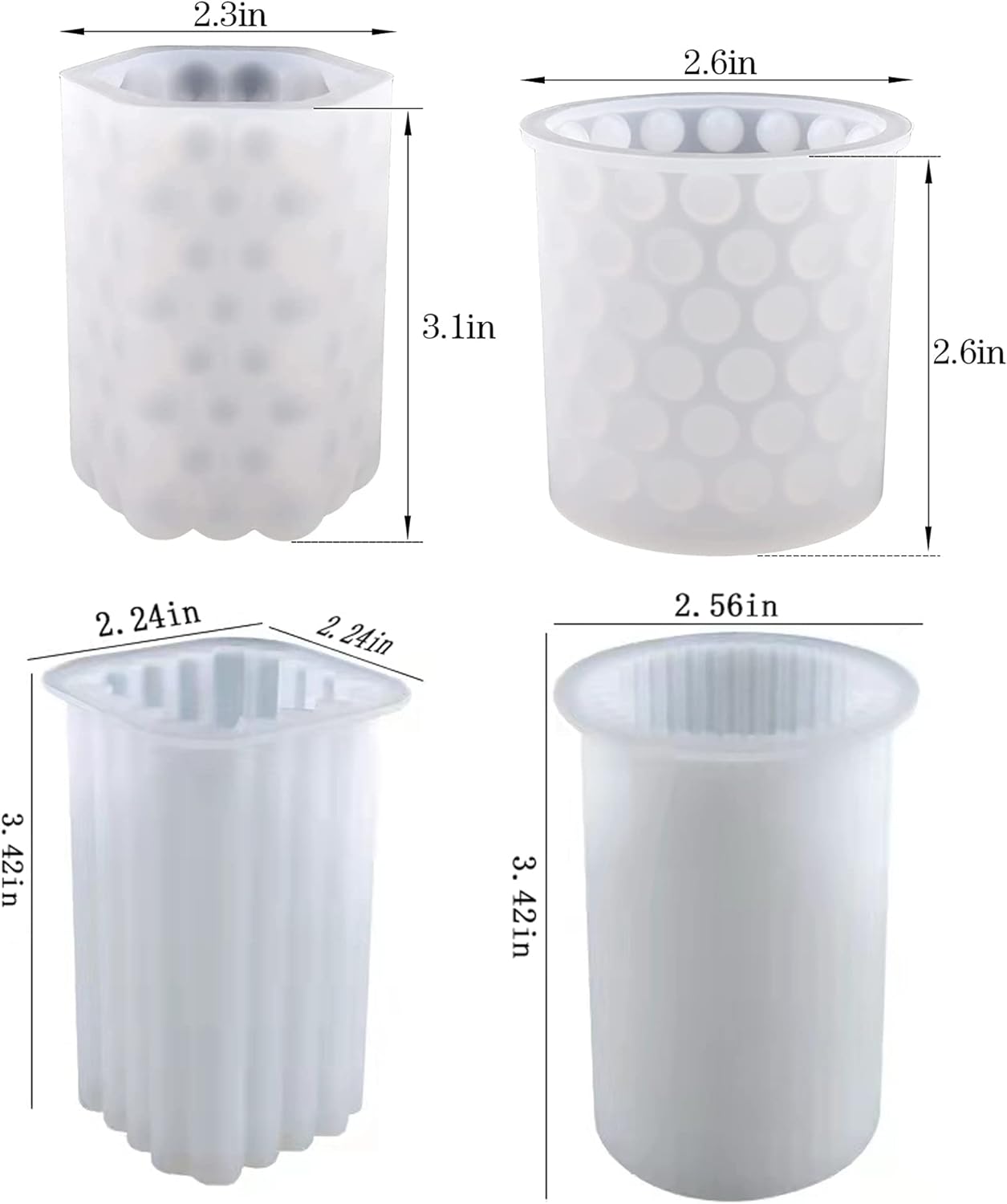 Navani Cylinder Candle Molds,Candle Molds Cylinder Light Resin Mold for Making Candles, Soaps, Flower Specimen, Insect Specimen, DIY Clay Molds