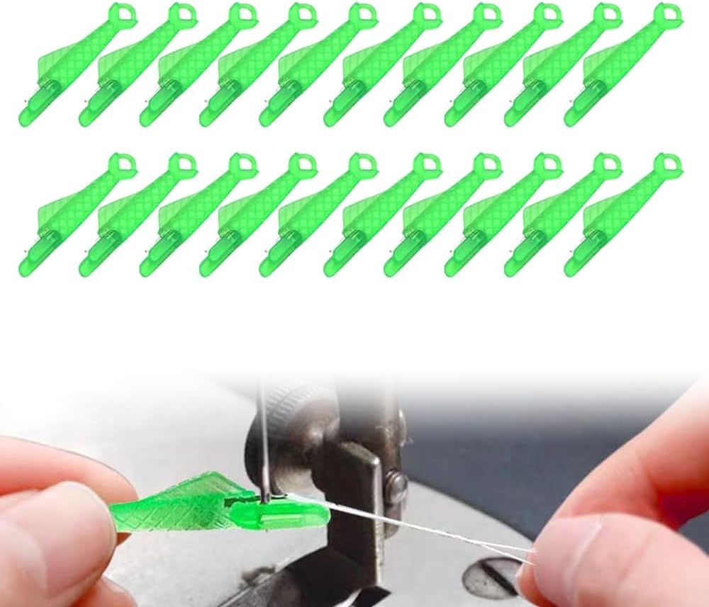 Fish Mouth Sewing Machine Needle Threader,2024 Upgrade Fish Type Needle Threader, Automatic Sewing Needle Threader,Easy Needle Threaders Tool (20 PCS)