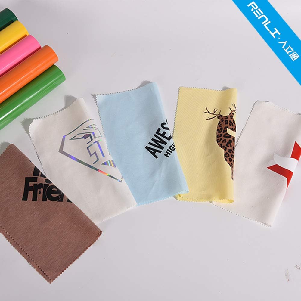 RENLITONG Orange HTV Iron on Vinyl 12Inch by 10ft Roll Heat Transfer Vinyl for T-Shirt HTV Rolls for All Cutter Machine - Easy to Cut & Weed for Heat Transfer Design