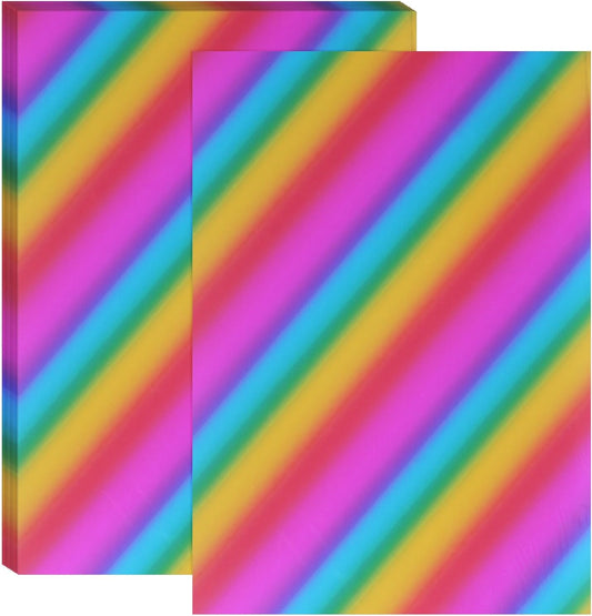 PATIKIL 11.7x8.3" Hot Stamping Foil Paper Sheet, 20 Sheets A4 Heat Transfer Hot Stamping Paper Foil for Leather DIY Logo Decor Craft Gift Package Scrapbook Card, Tilt Colorful