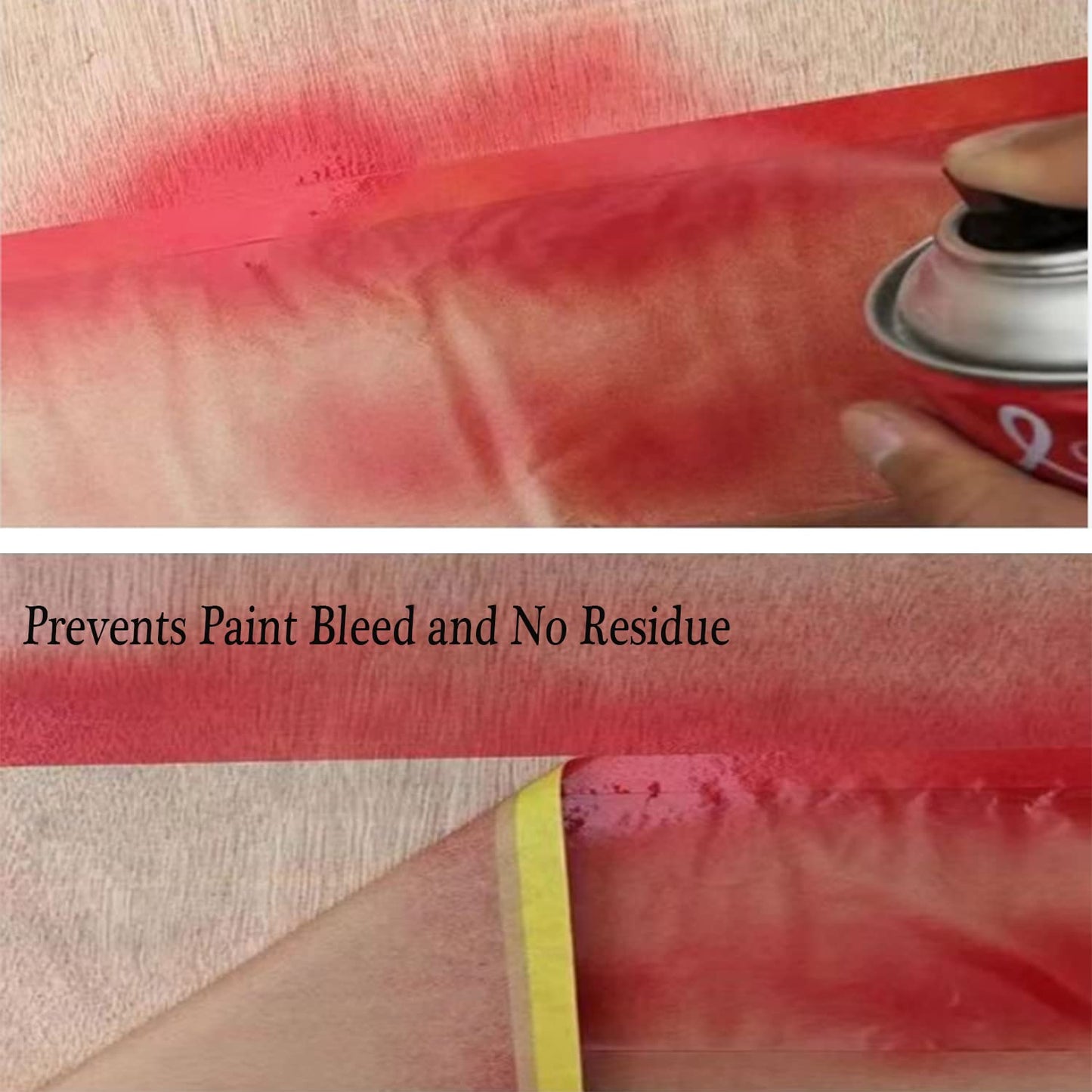 Paint Masking Paper with Adhesive,20 inch x 50 Feet Painters Paper Roll, Tape and Drape Painters Paper, for Auto Body Masking, Wall Covering and Paint Masking (3Rolls)