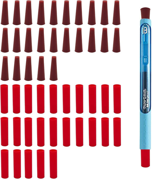 25 Silicone Pen Plugs and 25 Nonstick Silicone Sleeves for Epoxy Pen Turner Attachment,Silicone Plug Caps Tool Accessory Compatible with Inkjoy,Epoxy Pen Turner Making Supplies Glitter for Epoxy Resin