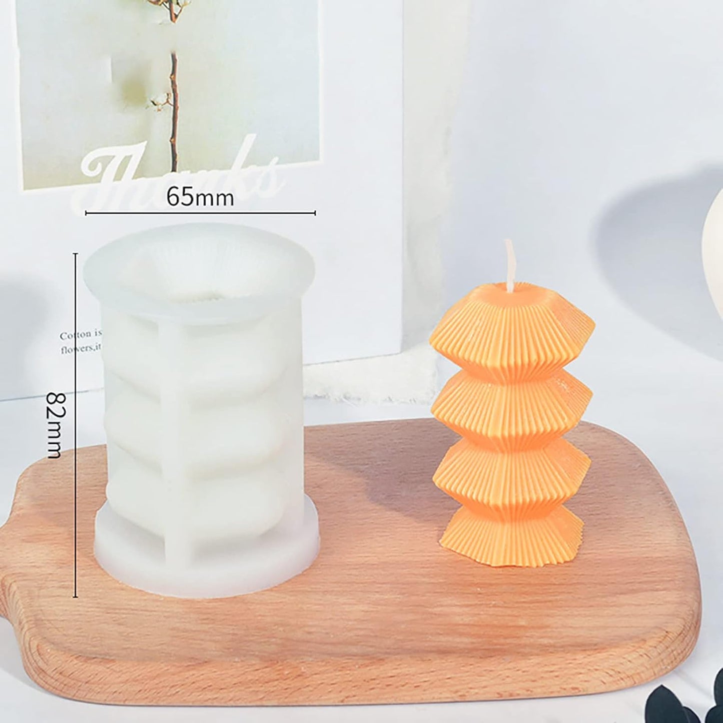 Flower Candle Mold - Cylinder & Irregular Shapes - 3D Silicone Mold for Resin Candle Making