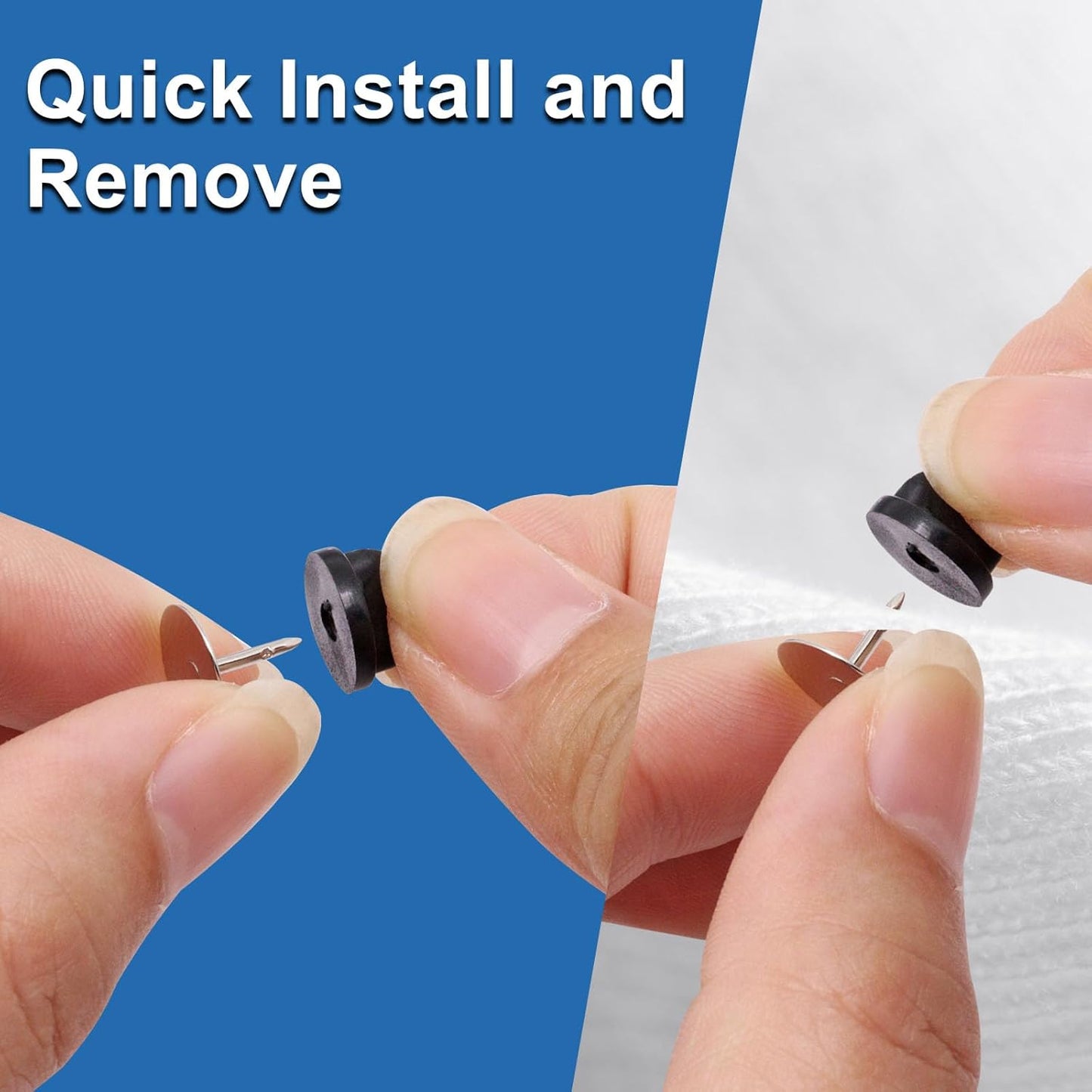 100set Rubber Pin Backs,Blank Pins Scatter Butterfly Clutch Pin Holder Enamel Pin Locking Backs Jewelry Pin Backings Clasp for Brooch Lapel Hat Uniform Badges Tie Tack