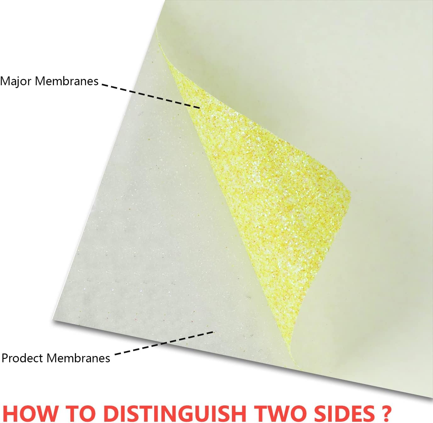 guangyintong Glow Glitter Light Yellow Heat Transfer Vinyl HTV Rolls, 12" x 8ft Iron on Vinyl for T-Shirts, Glitter HTV Vinyl for All Cutter Machines Easy to Cut & Weed for DIY Design