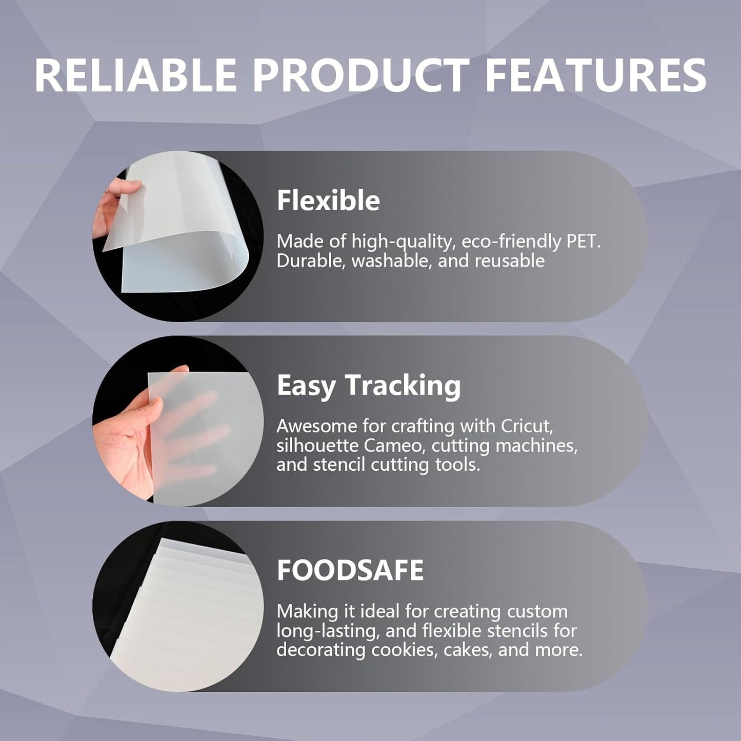 EGOSKY 12Pcs 7mil Blank Stencil Sheets, 12 x 12 inch Mylar Template Stencil Material for Make Your Own Stencil