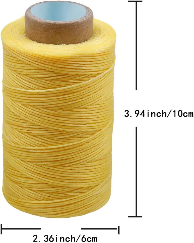 Colorful 284Yards Leather Sewing Waxed Thread-Practical Long Stitching Thread for Leather Craft DIY/Bookbinding/Shoe Repairing