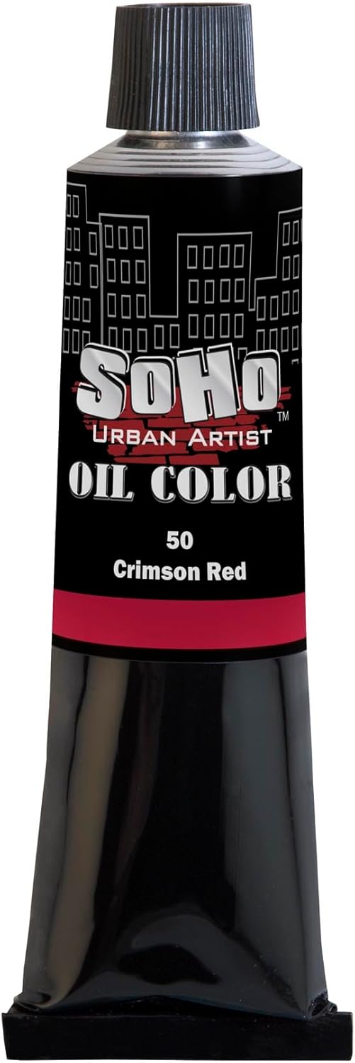 Soho Urban Artist Oil Paint - Crimson Red, 170 ml Tube - Best Valued Oil Colors for Painting, Excellent Pigment Load