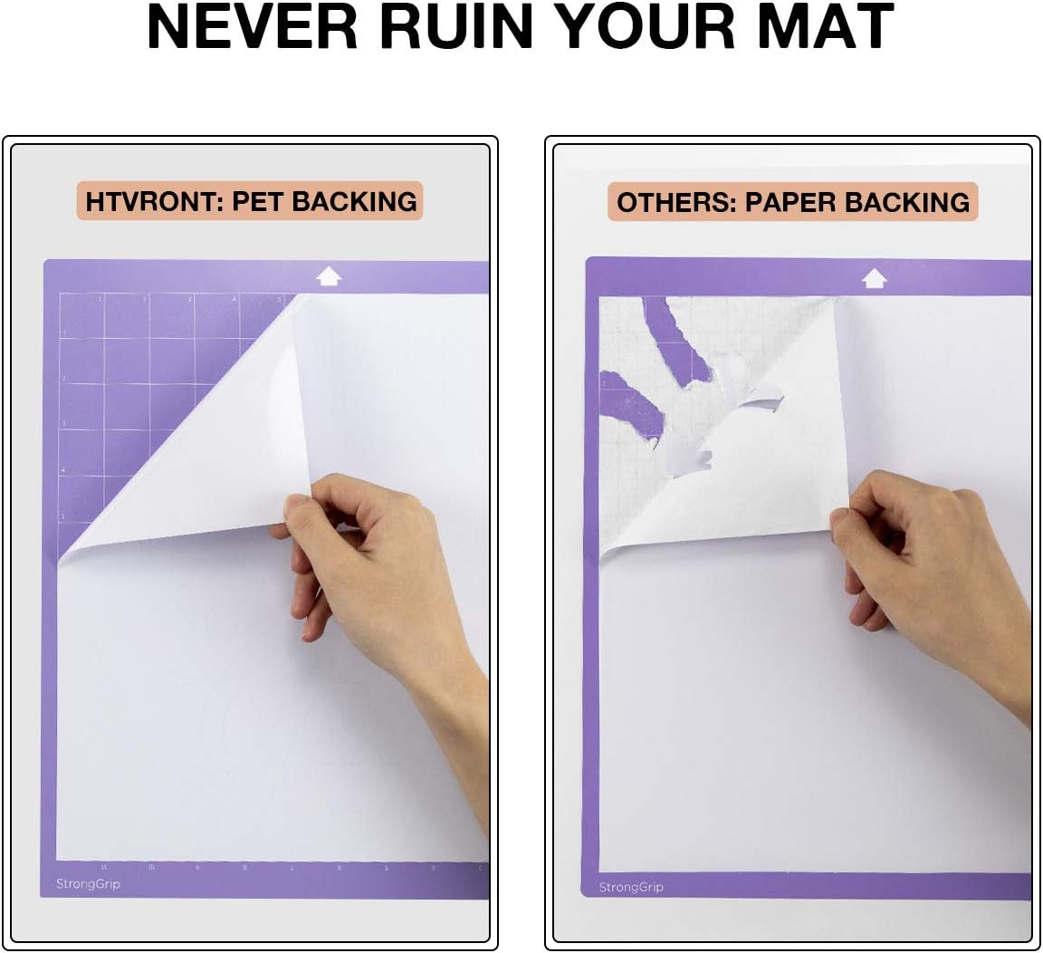 HTVRONT White Permanent Vinyl, Adhesive Vinyl Roll 12" x 40 FT for All Cutting Machine, Silhouette, Cameo Cutters, Signs, Scrapbooking, Craft, Die Cutters (Matte White)