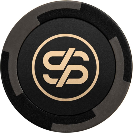 SLOWPLAY Godel Clay Poker Chips, 14 Grams Heavyweight Clay Composite, 40mm Large Chips in Bulk, Pack of 50 in Black Without Denomination