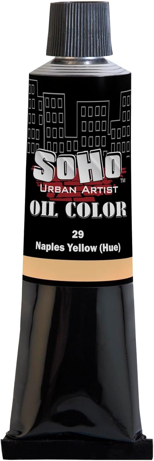 Soho Urban Artist Oil Paint - Naples Yellow Hue, 170 ml Tube - Best Valued Oil Colors for Painting, Excellent Pigment Load