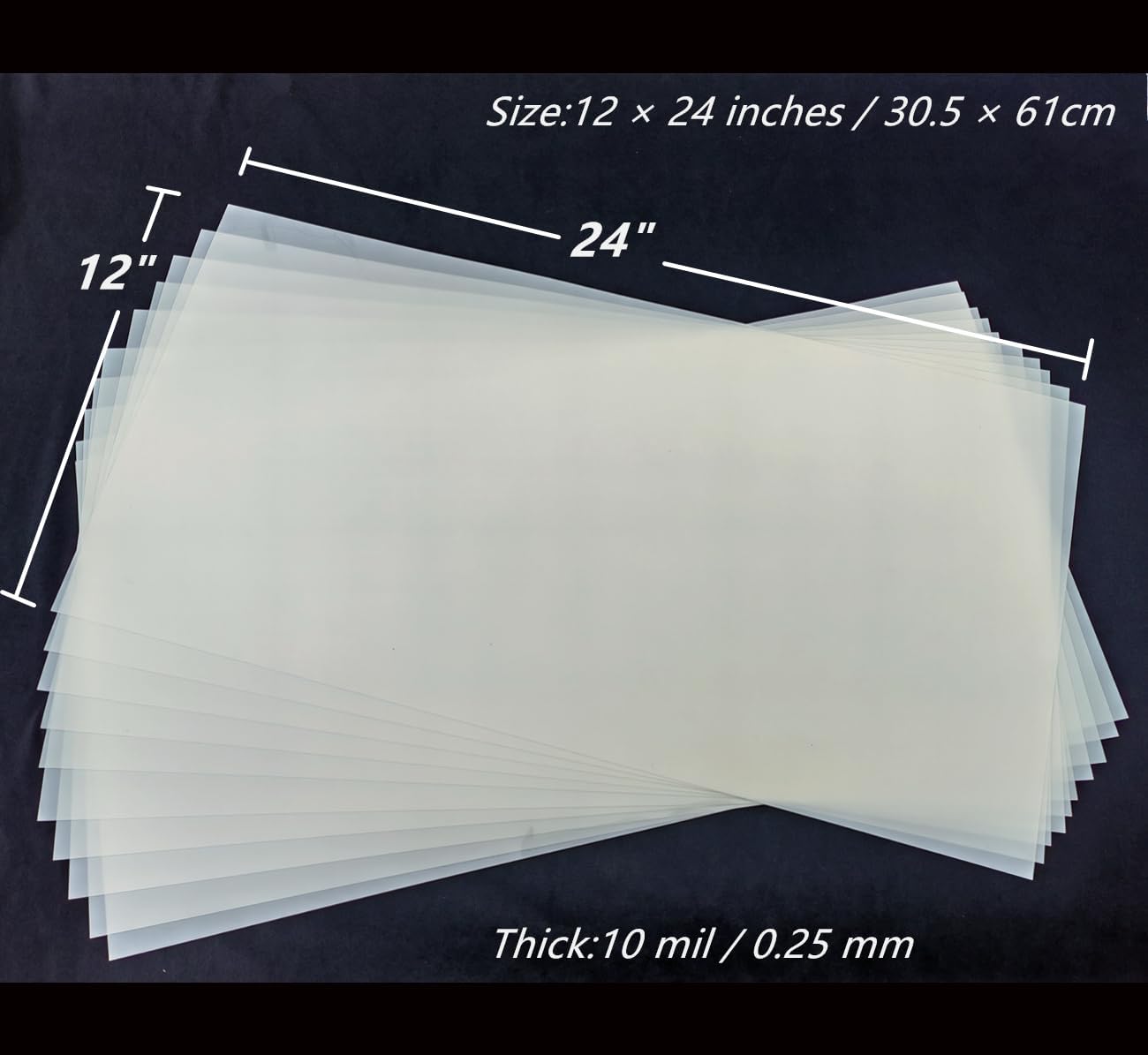 Translucent Blank Mylar Stencil Sheet for Cutting,8 Pack 12" x 24" 10mil/0.25mm Thick .Cutting Machines. Gift, Acetate Template Material,Craft Plastic Sheets