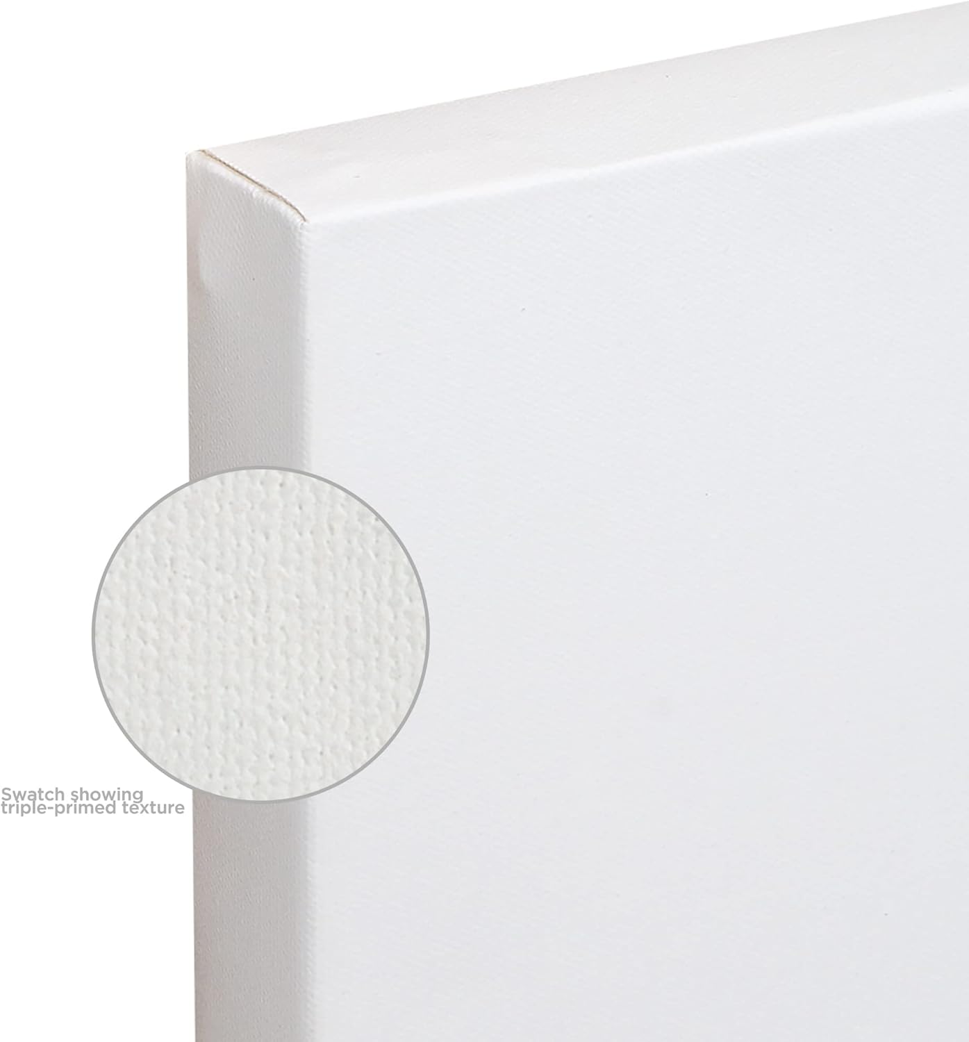 Creative Mark The Edge Deluxe Cotton 1-1/2" Deep Stretched Canvas for Painting, 10x60" Pack of 3, 14oz. Primed Weight, Universal Archival Priming, Medium Tooth, Hand-Stretched Canvas for Painters