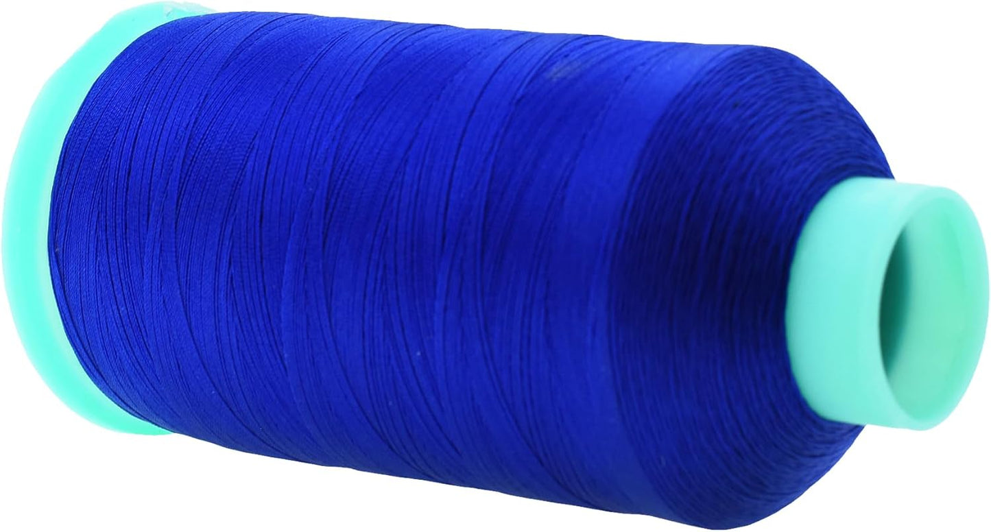 Mandala Crafts Bonded Nylon Thread Royal Blue Heavy Duty Sewing Threads - 2843 YDs Size 46 210D T45 Tex 45 Thread for Leather Jeans Weaving Outdoor Marine Upholstery Threads