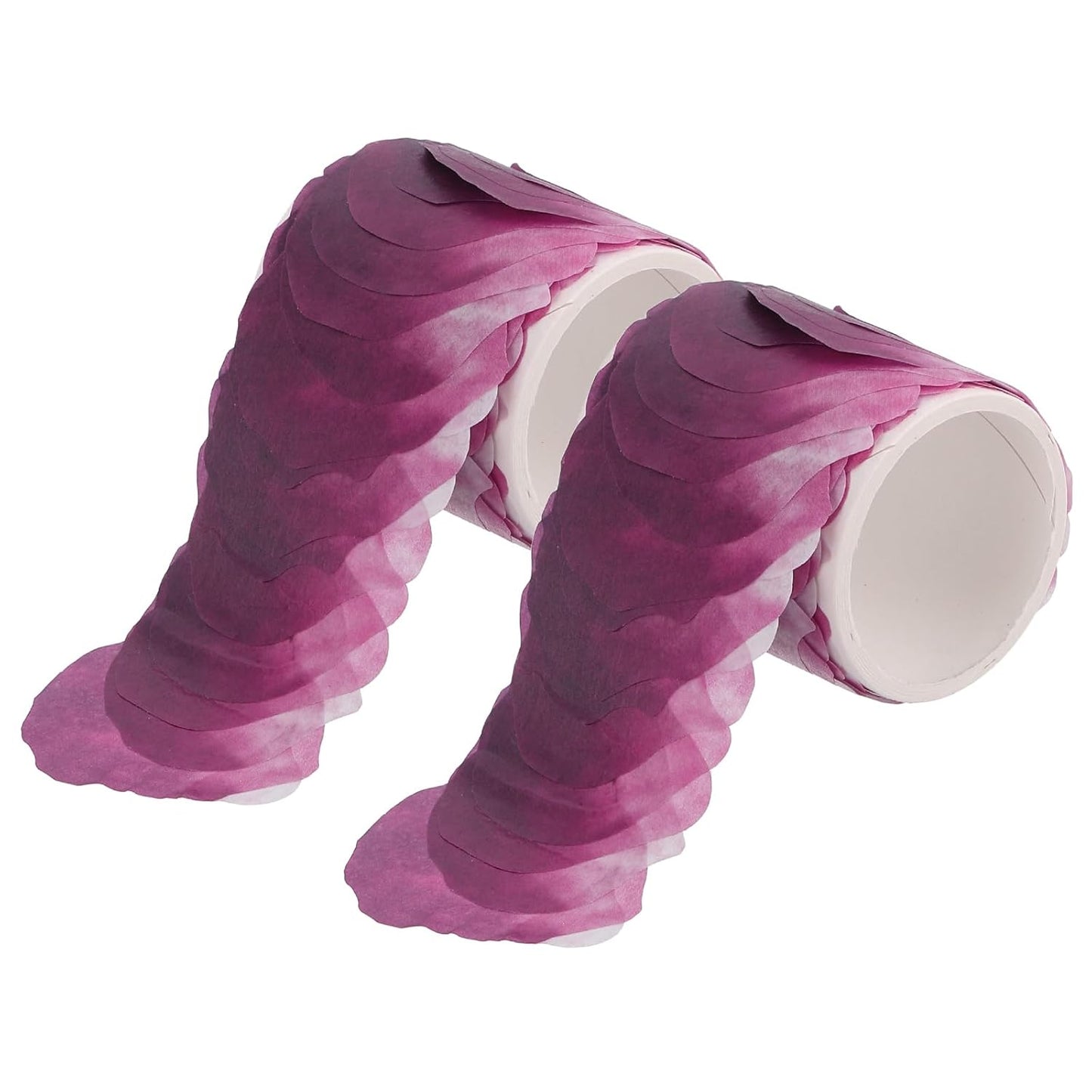 uxcell 2 Rolls Petal Washi Tape, 80 Pieces Floral Decorative Tape Colored Masking Tapes Crafting Supplies for DIY Crafts, Gift Wrapping, Scrapbook, Party Decorations, Large Purple