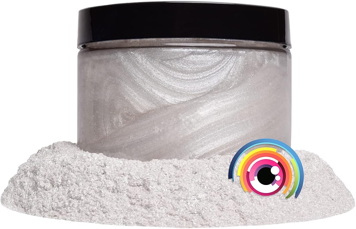 Eye Candy Pigments Premium White Mica Powder - Shoji (25gr) - for Epoxy, Resin, Soap, Paint, Woodworking, Acrylic Pouring, Bath Bombs, Fishing Lures - DIY Arts and Crafts Additive