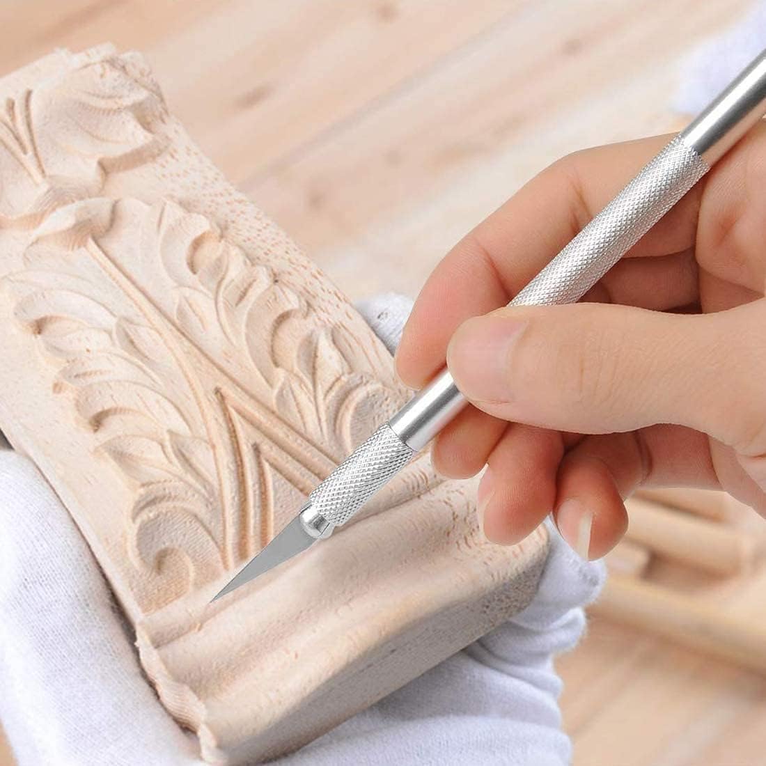 DIYSELF 23 Pack Exacto Knife Craft Knife Precision Carving Hobby Knife Kit, 20 Spare Art Knife Blades for Art, Scrapbooking, Stencil