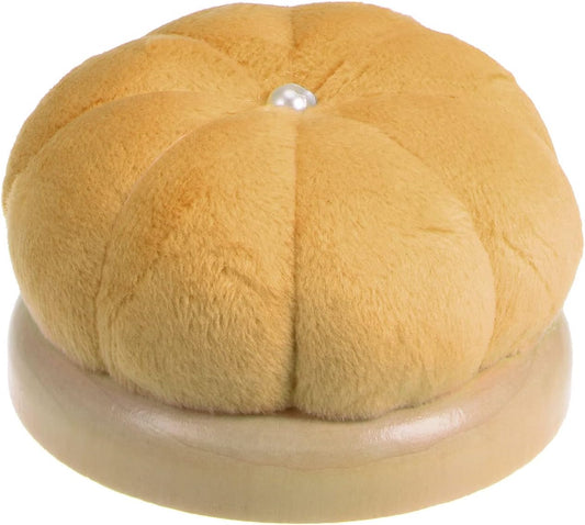 HARFINGTON Wooden Base Needle Pincushions Japanese Style Pin Cushions Round Pin Cushion Needle Holder for Sewing Quilting Needlework DIY Crafts, Khaki