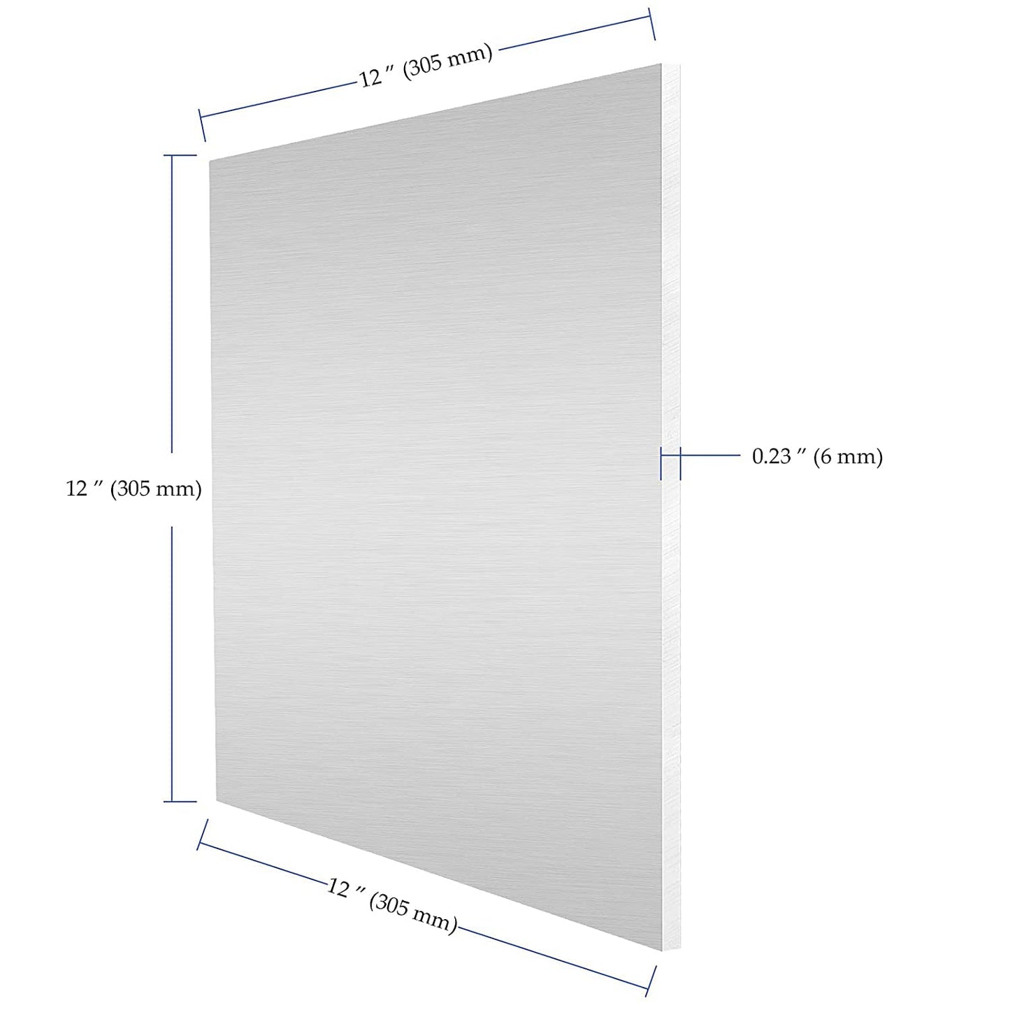 2 Pack 6061 12 x 12 x 1/4 Inch Aluminum Sheet, T6 Heavy Duty Flat Plain Multifunctional Metal Square Aluminum Plate Sheet for DIY Construction, Mechanical Workshop