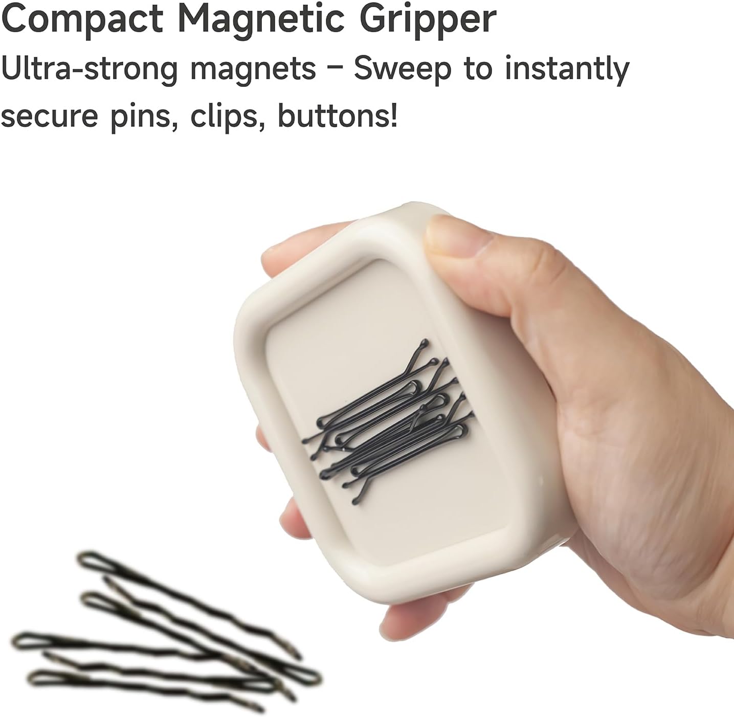 KEARING Strong Magnetic Pin Cushion Square - 8.5cm Powerful Magnet Pin Holder for Sewing - Lightweight Sewing Pin Cushion for Quilting Pins, Needles - Sewing Accessories Organizer