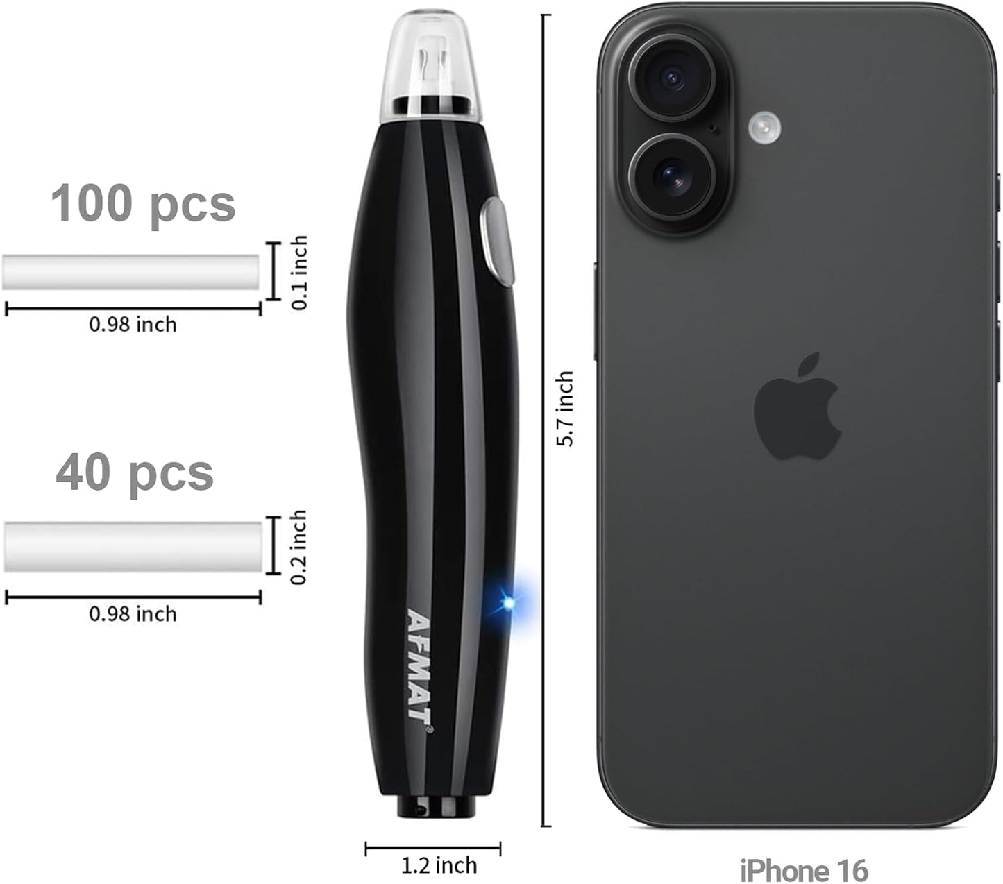 AFMAT EE04 Electric Eraser for Artists, Rechargeable Electric Eraser Kit, 140 Refills for Drafting, Electric Pencil Eraser - Battery Operated for Drawing Pencils, Crafts, Arts