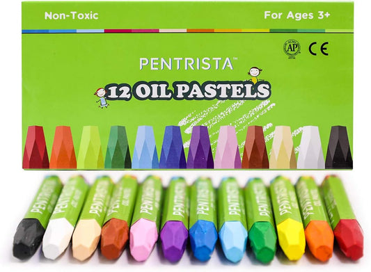 Oil Pastels,12 Assorted Colors,Oil Pastels for Kids Indoor Activities At Home,Soft oil Pastel Crayons Suitable for Artists Beginners Students Art Painting Drawing