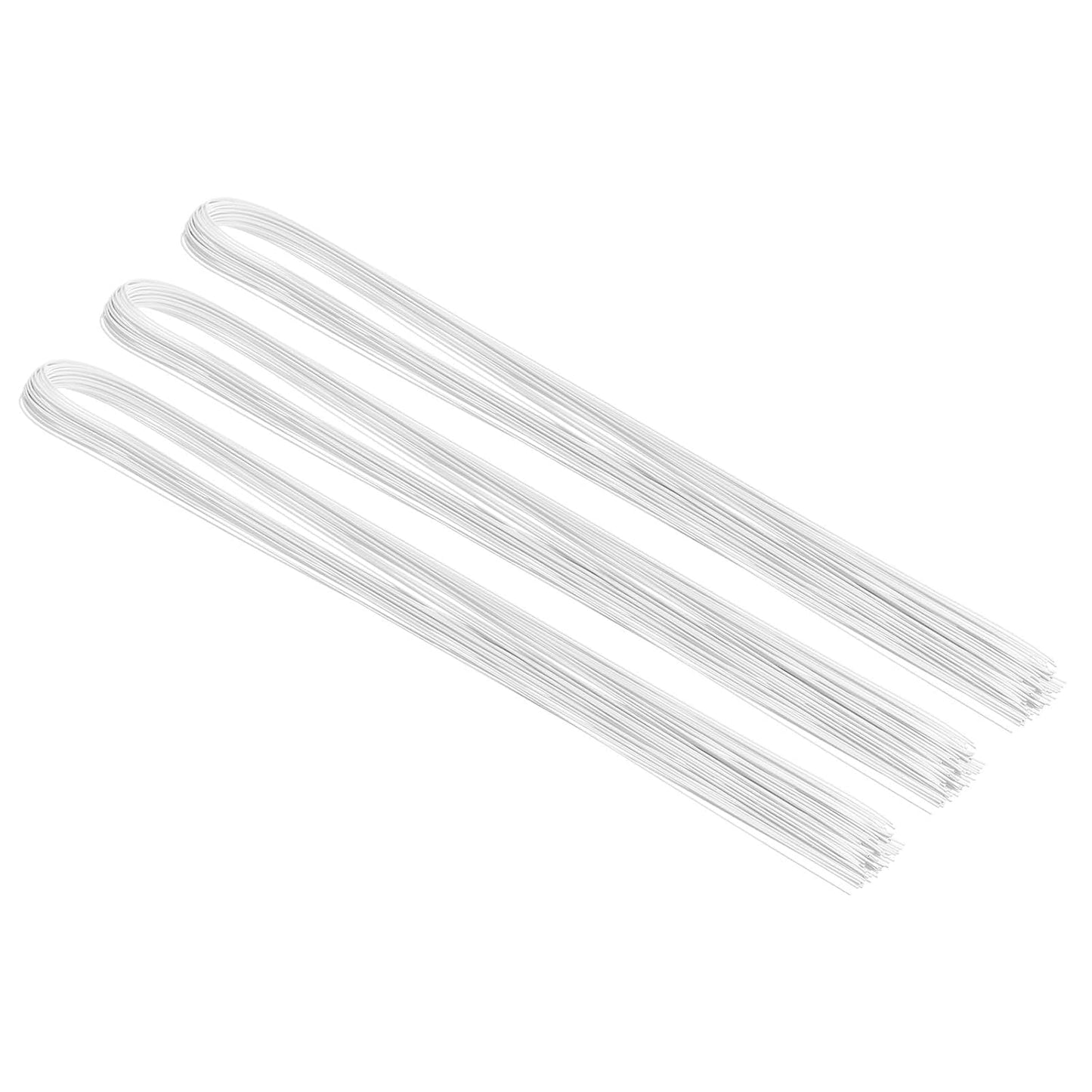 PATIKIL 32 Inch 22 Gauge Floral Stem Wire, 5 Pack/200 Pieces Bouquet Stem Paper Wrapped for DIY Crafts Flower Arrangements, White