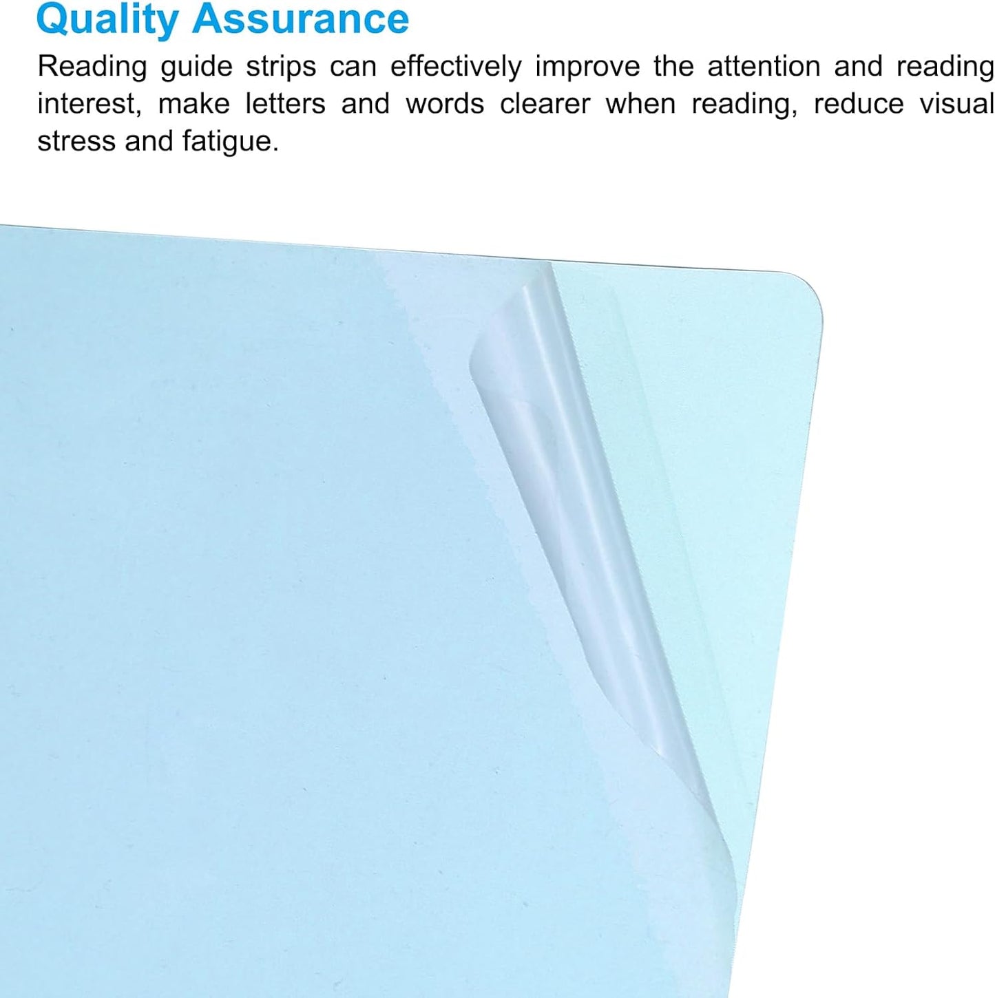 PATIKIL A4 Size Guided Reading Sheet, 5pcs Correction Lighting Gel Filter Colored Overlay Transparent Color Film for Classroom Photo Studio, Sky Blue