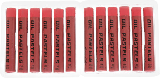 PATIKIL Red Oil Pastels, 12Pcs Soft Oil Crayons Creamy Pastels Stick Art Supplies for Art Painting Drawing Blending Graffiti for Artists Beginners