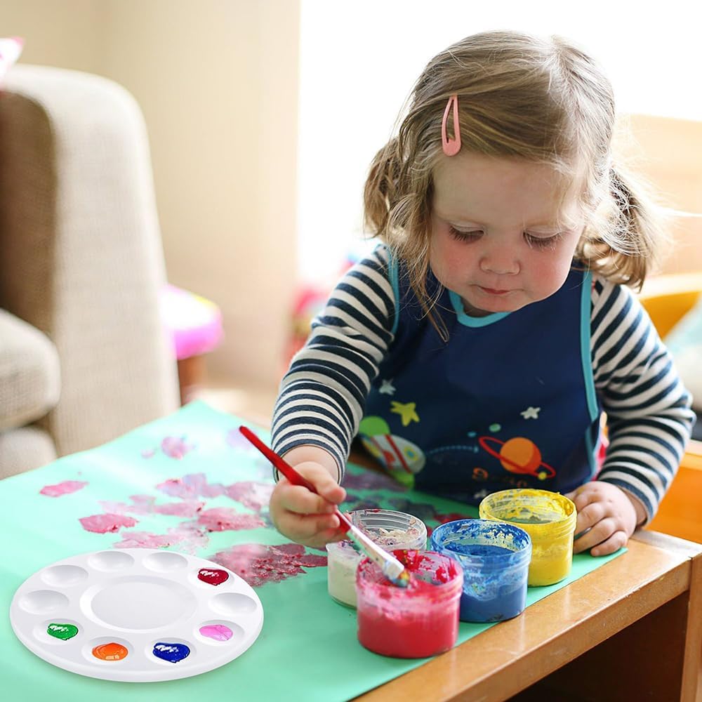 Hulameda 32pcs Paint Tray Palettes - Paint Pallets & Trays for Kids, Plastic Palette