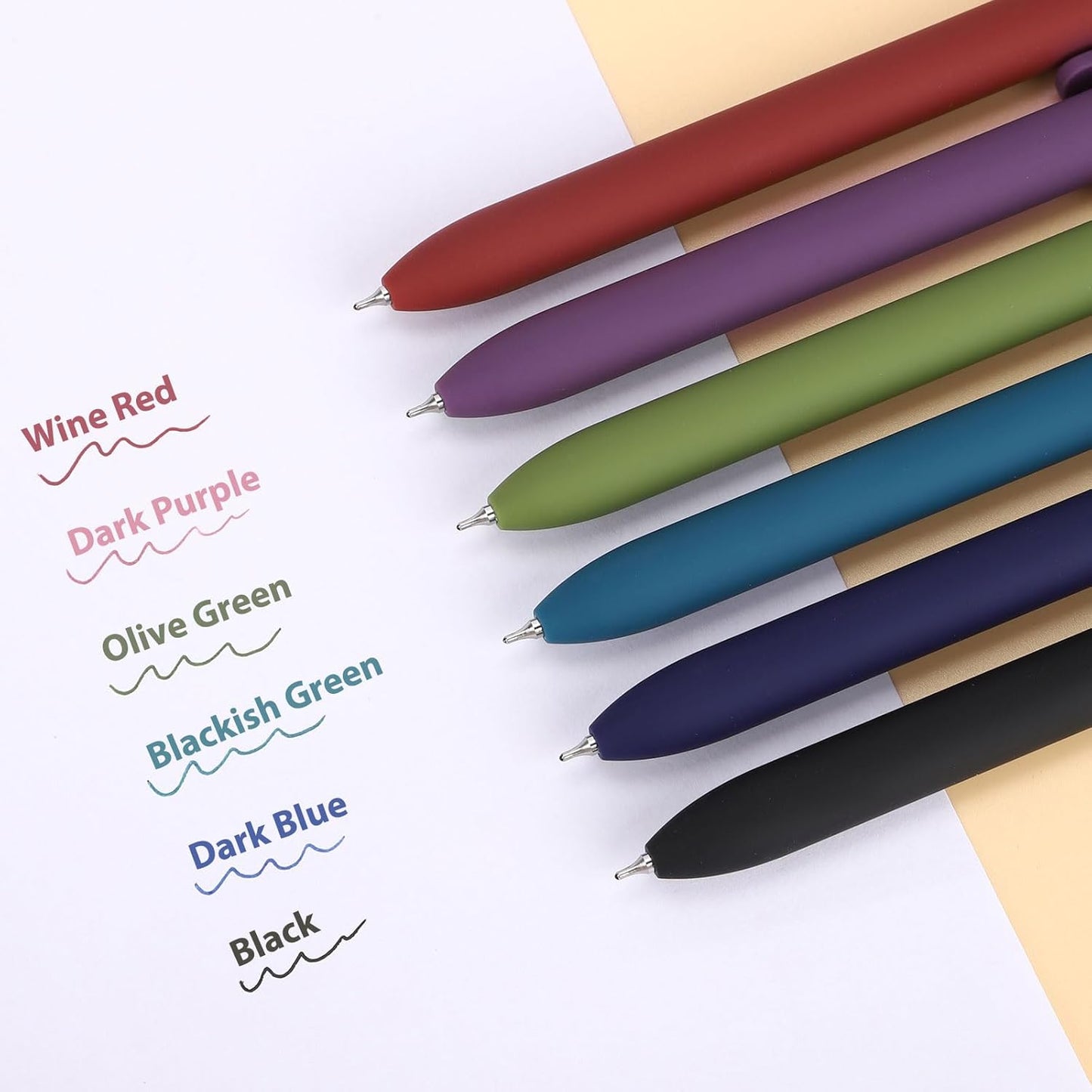 FIOVER Colored Pens, 24 Pack Colorful Gel Pens, Quick-Dry 0.7mm Medium Point for Journaling, Note Taking, Doodling, Aesthetic Office School Supplies, Gifts for Women Men(24PCS Aesthetic+Vintage)