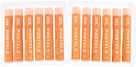 PATIKIL Yellow Orange Oil Pastels, 12Pcs Soft Oil Crayons Creamy Pastels Stick Art Supplies for Art Painting Drawing Blending Graffiti for Artists Beginners