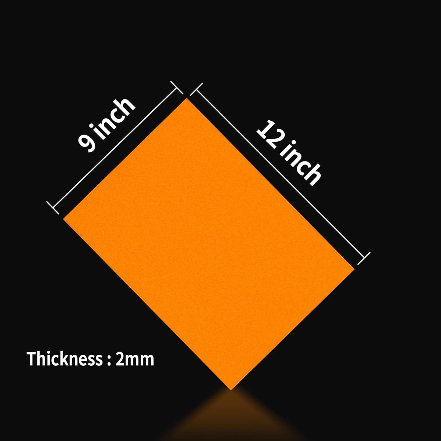 MEARCOOH Orange Foam Sheets Crafts 9x12 Inch 2mm Eva Color Craft Foam Paper for Crafts Project Preschoolers Classroom Scrapbooking DIY Cosplay(10 Sheets)