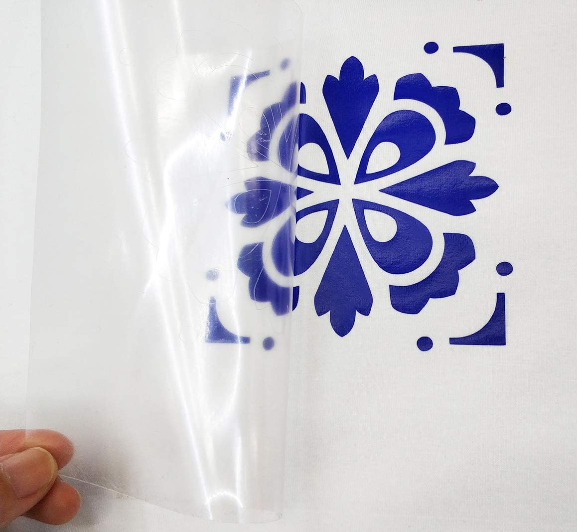 guangyintong Blue Heat Transfer Vinyl HTV Rolls, 12" x 8ft Blue Iron on Vinyl for T-Shirts Glossy Surface Blue HTV Vinyl for All Cutter Machines Easy to Cut & Weed for Heat Vinyl Design