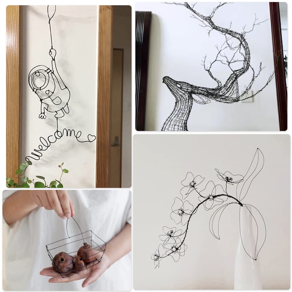 Tenn Well 20 Gauge Aluminum Wire, 328 Feet Soft Craft Wire for Jewelry Making, Beading, Sculpting, Bonsai Training, Crafting (Black)