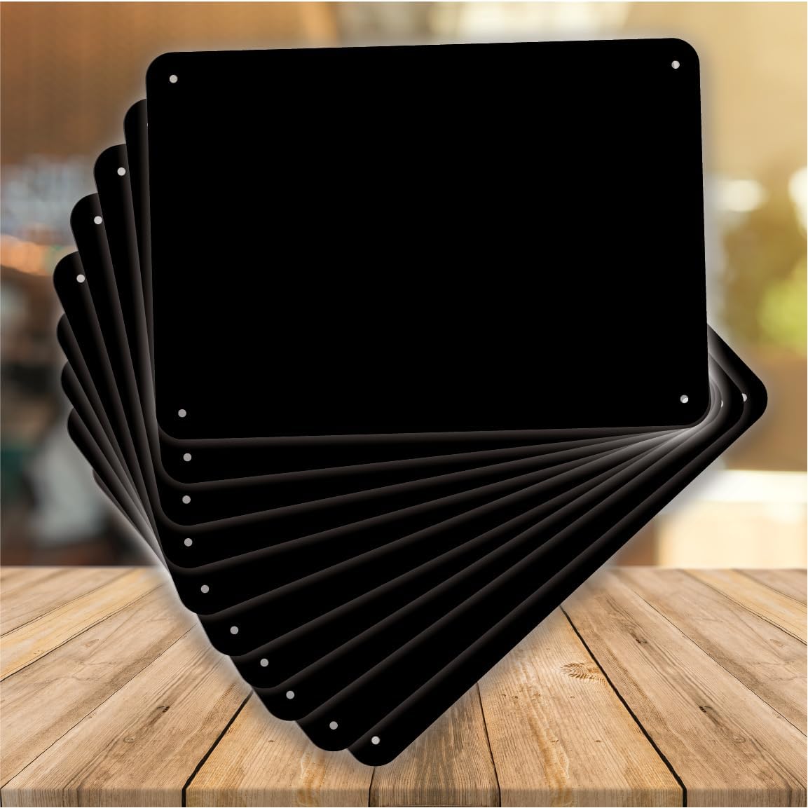 10 Pack Sign Blanks Black 7x10 PVC For Crafting, Painting, Vinyl, Safety, and Parking lot Signs